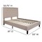Merrick Lane Mallory Platform Bed Tufted Upholstered Platform Bed